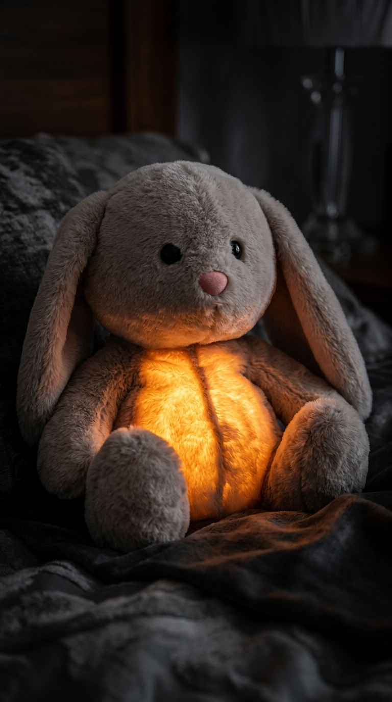 Breathlings™ Luna the Grey Bunny — Breathing Plush for Anxiety